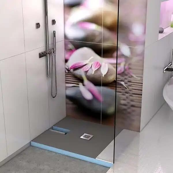 Receveur à carreler 90 x 90 cm WEDI Fundo Plano, bonde intégrée + Colle Wedi 320