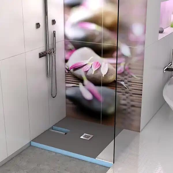 Receveur à carreler 90 x 90 cm WEDI Fundo Plano, bonde intégrée + kit d'étanchéité