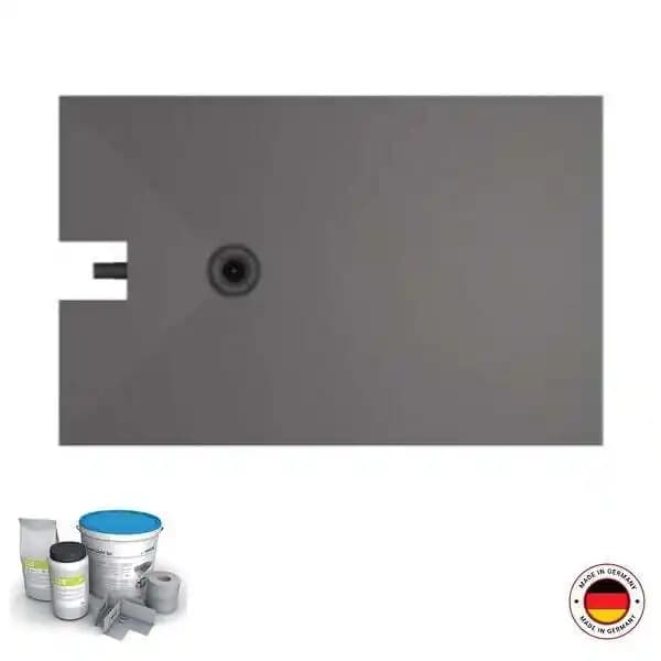 Receveur à carreler 140 x 90 cm WEDI Fundo Plano, bonde intégrée + kit d'étanchéité