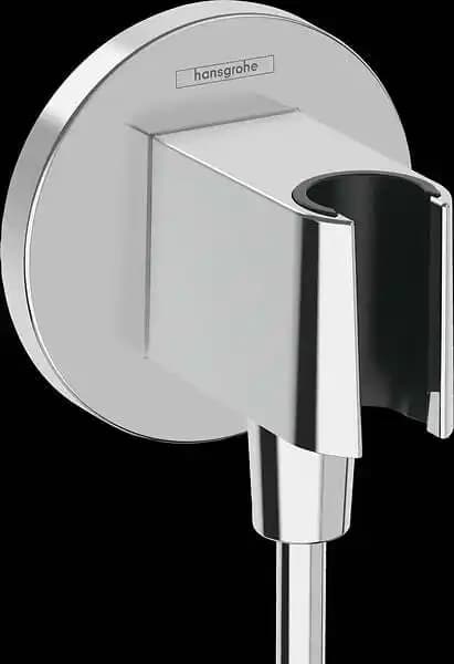 Support pommeau de douche avec raccordement HANSGROHE Fixfit S chromé