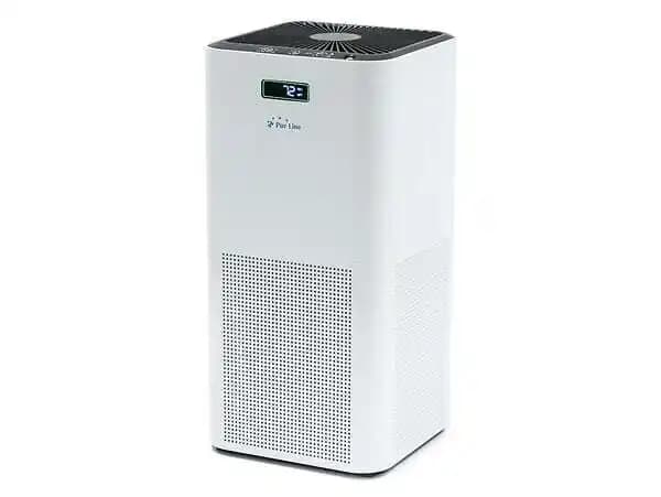 Purificateur d'air avec filtre HEPA, PM2, ioniseur, écran tactile LED, 3 vitesses et mode AUTO pour 60m2
