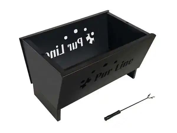 Brasero 2 en 1 transformable en réfrigerateur en acier noir