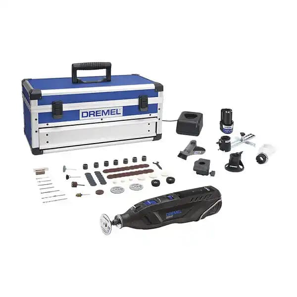 Outil Rotatif Multifonction Sans-fil connecté 12V DREMEL F0138260JF avec 65 accessoires, 5 adaptations, 2 batteries 3Ah