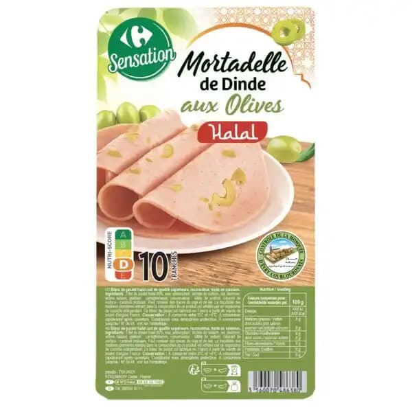 CARREFOUR SENSATION Mortadelle de Dinde Halal