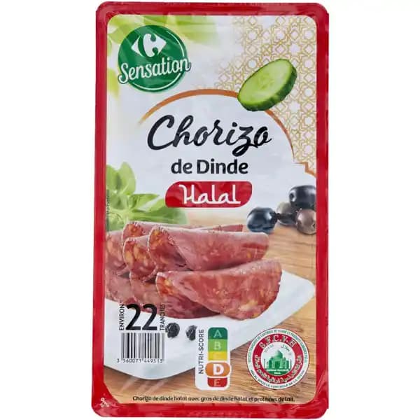 CARREFOUR SENSATION Chorizo de Dinde Halal