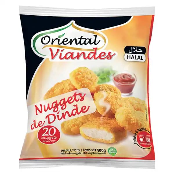 ORIENTAL VIANDES Nuggets dinde surgelé