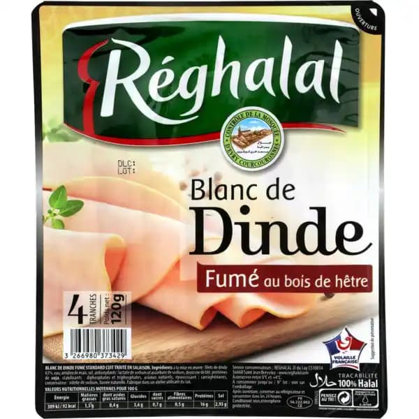 REGHALAL Blanc de dinde fumé Halal