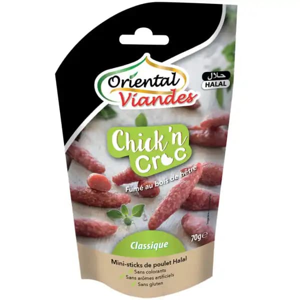 ORIENTAL VIANDES Mini Stick de poulet Halal Chick'n Croc