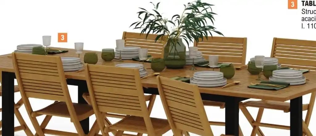 TABLE RECTANGULAIRE EXTENSIBLE(²)