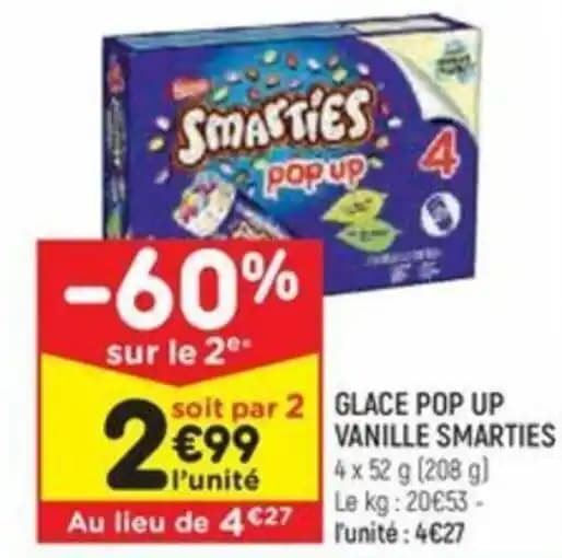 GLACE POP UP VANILLE SMARTIES