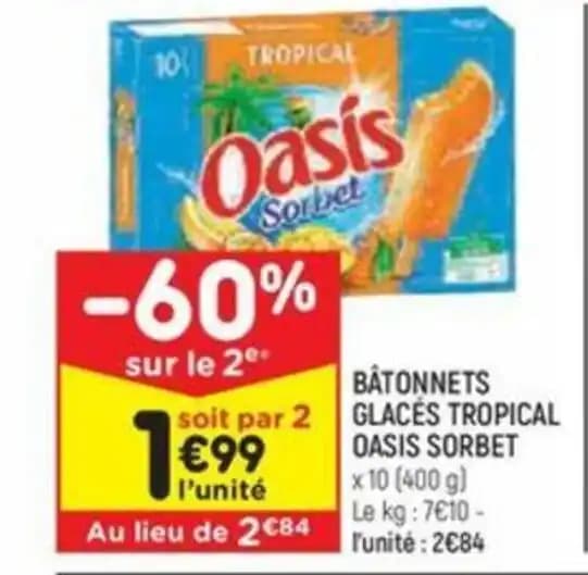 BATONNETS GLACÉS TROPICAL OASIS SORBET
