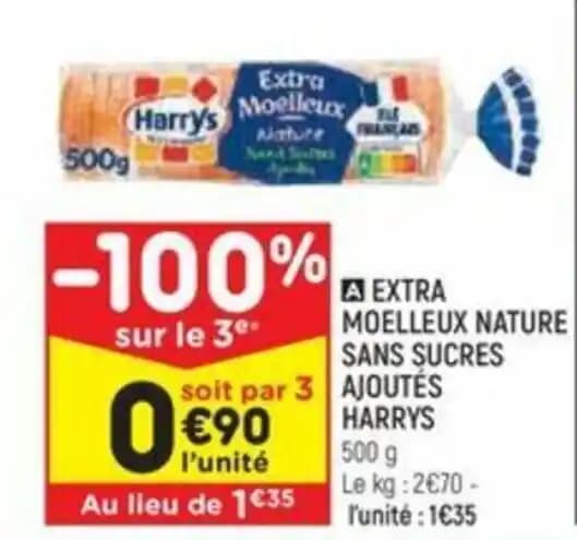 EXTRA MOELLEUX NATURE SANS SUCRES AJOUTÉS HARRYS