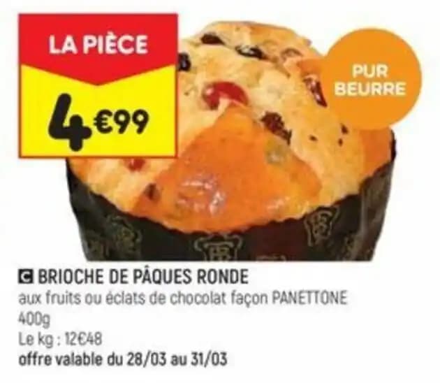 BRIOCHE DE PÂQUES RONDE