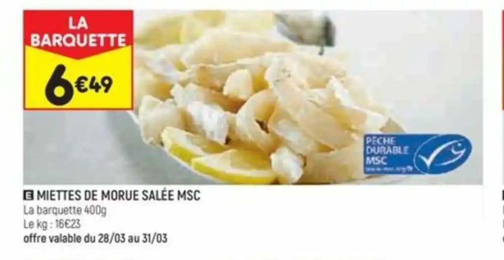 MIETTES DE MORUE SALÉE MSC