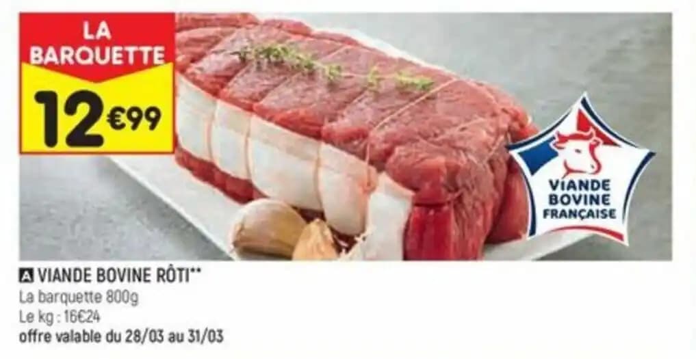 AVIANDE BOVINE RÔTI**