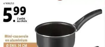 Ernesto - mini-casserole en aluminium env. 14 cm