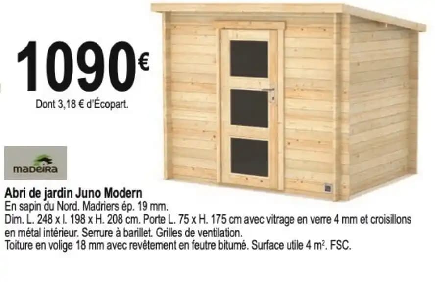 Abri de jardin Juno Modern