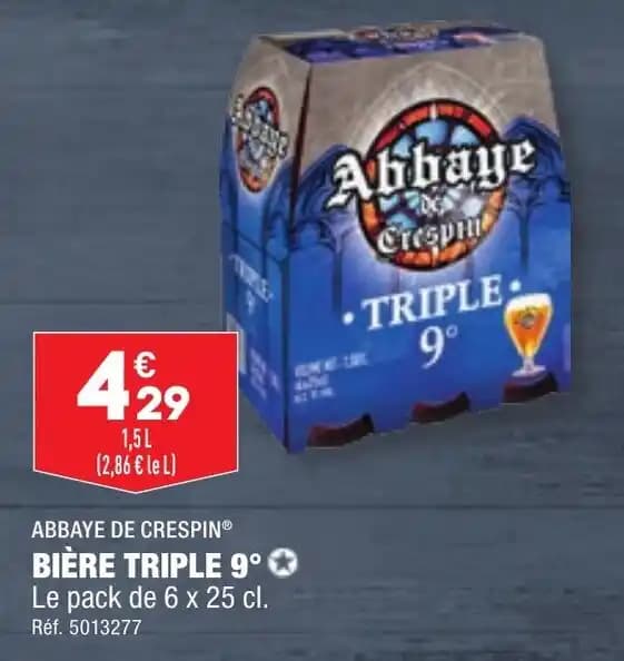 ABBAYE DE CRESPIN® BIÈRE TRIPLE 9°
