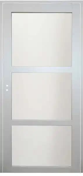Bloc Porte Greyria RAL7035 Vitrée H204 x L83 Poussant Droite Côtes Tableau +Poignée GD MENUISERIES