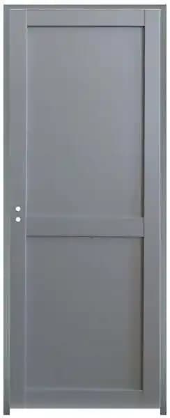 Bloc Porte Athena RAL7035 2 panneaux H204 x L73 Poussant Droite Côtes Tableau +Poignée GD MENUISERIES