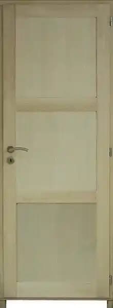 Bloc Porte Ayous 3 Panneaux H204 x L83 Poussant Droite Côtes Tableau +Poignée GD MENUISERIES