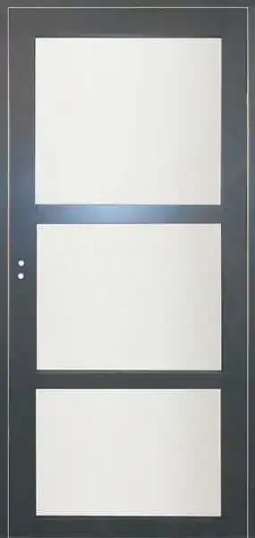 Bloc Porte Blakeria RAL7016 Vitrée H204 x L73 Poussant Droite Côtes Tableau +Poignée GD MENUISERIES