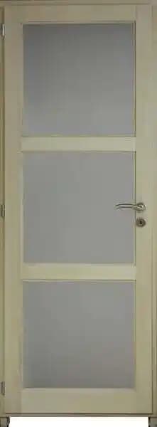 Bloc Porte Ayous Vitrée H204 x L73 Poussant Gauche Côtes Tableau +Poignée GD MENUISERIES