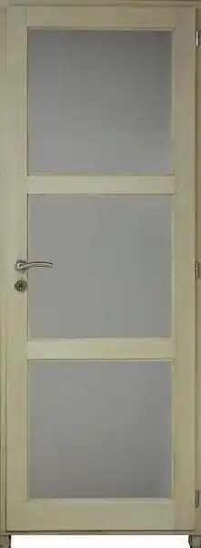 Bloc Porte Ayous Vitrée H204 x L83 Poussant Droite Côtes Tableau +Poignée GD MENUISERIES