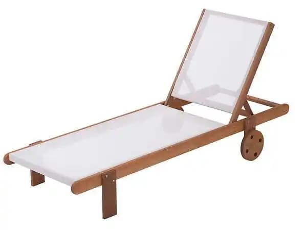 Bain de soleil en bois exotique Saïgon - Maple - Ecru