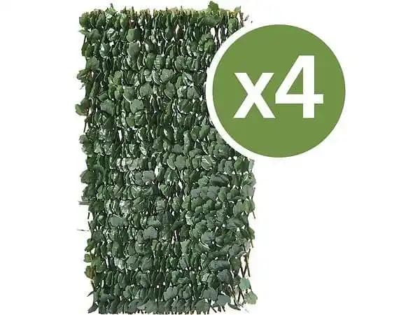 Lot de 4 Clôtures en treillis de saule