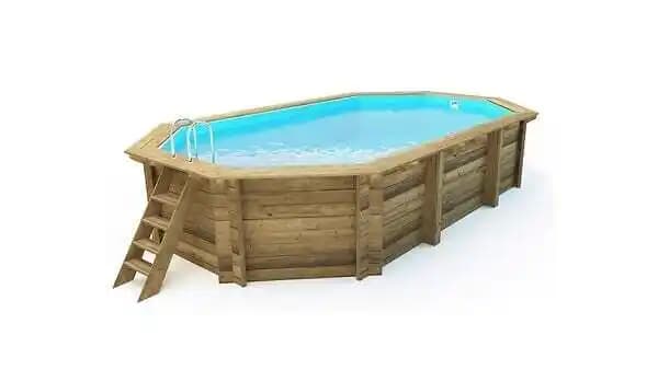 Piscine de jardin en bois - 5,86x3,86 x H.1,20m - avec filtration