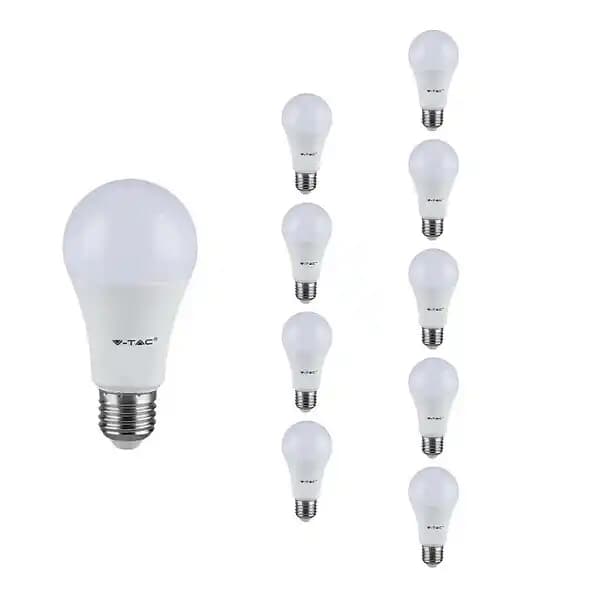 Ampoule LED E27 8.5W A60 200° (Pack de 10) - Blanc Neutre 4000K - 5500K - SILAMP
