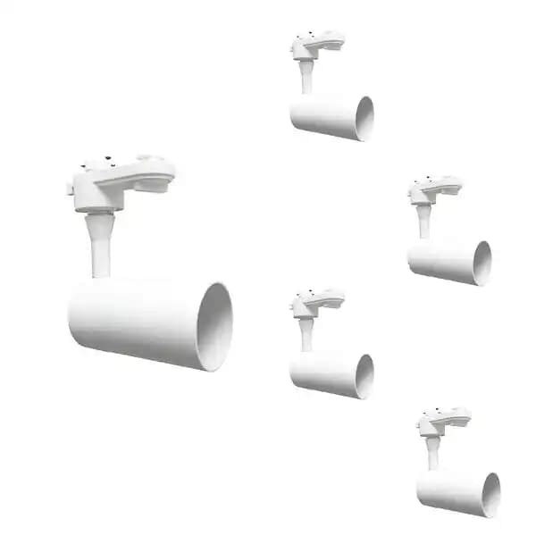 Spot LED sur rail 80° Monophasé BLANC pour ampoule GU10 (Pack de 5) - SILAMP