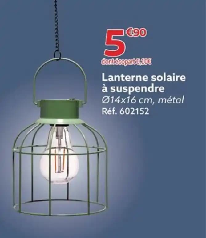 Lanterne solaire à suspendre