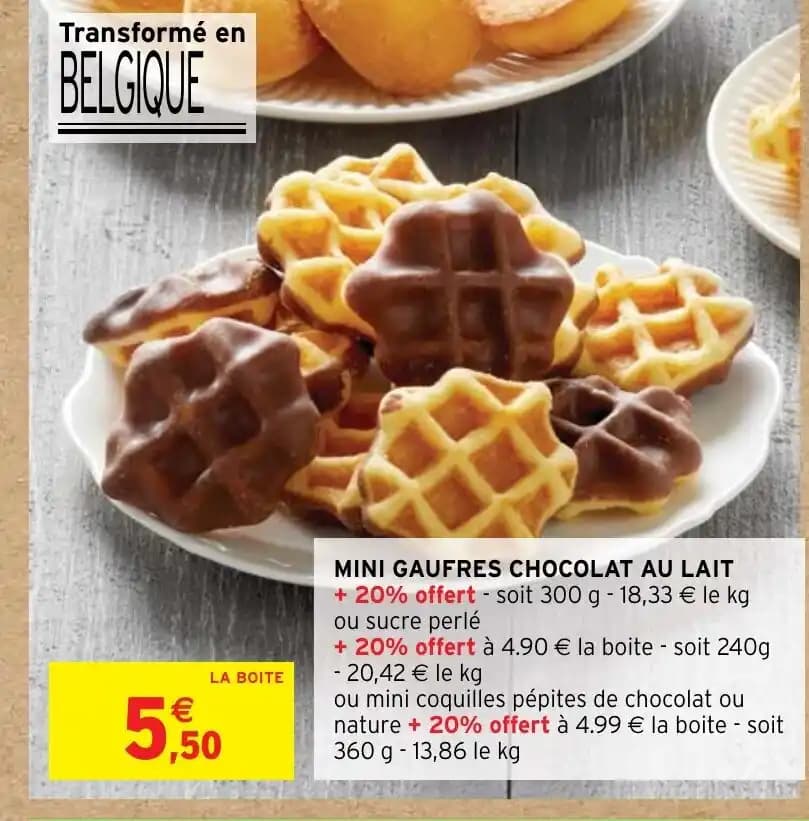 MINI GAUFRES CHOCOLAT AU LAIT