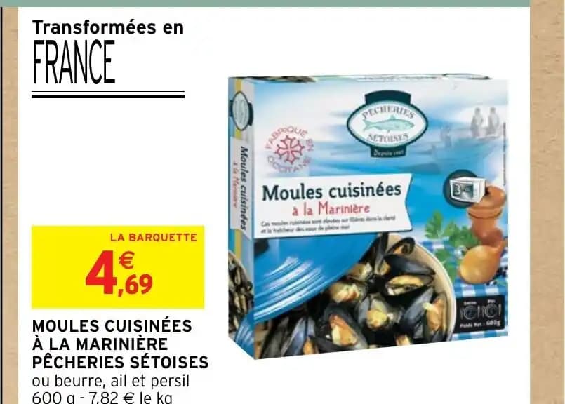 Moules cuisinees À LA MARINIÈRE