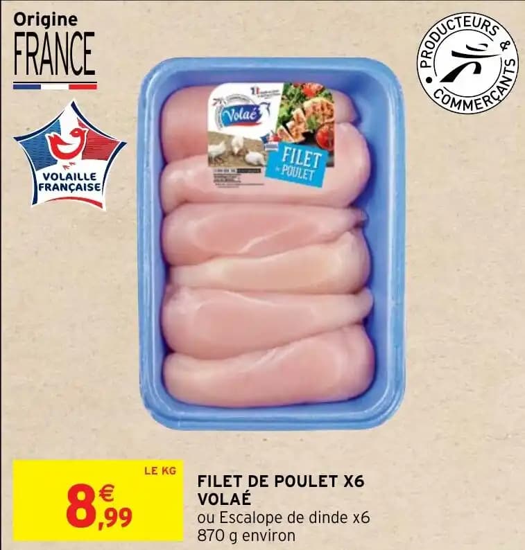 FILET DE POULET X6 VOLAÉ
