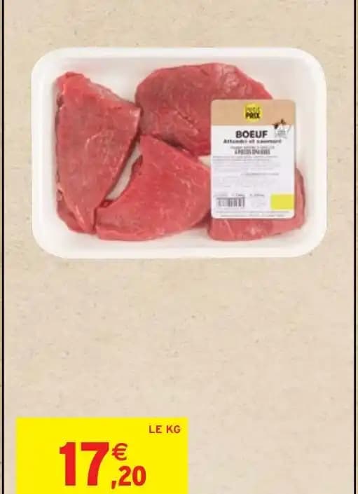 VIANDE BOVINE : 4 PAVÉS TENDRES PETIT PRIX