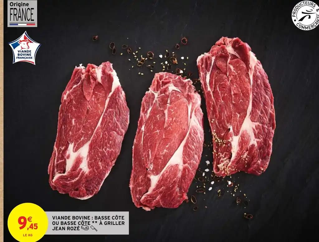 VIANDE BOVINE : BASSE CÔTE OU BASSE CÔTE ✶✶ À GRILLER JEAN ROZÉ