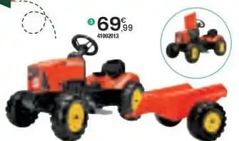 Tracteur à pédales avec capot ouvrant