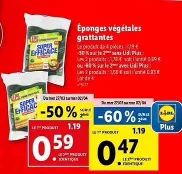 W5 - éponges végétales grattantes