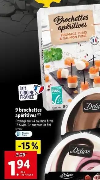 Deluxe - 9 brochettes apéritives