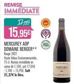 Berger-rive - mercurey aop domaine