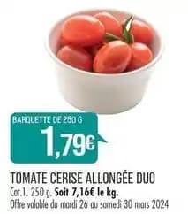 Tomate cerise allongée duo