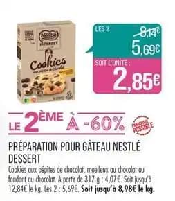 Nestlé - préparation pour gâteau dessert