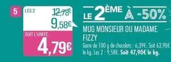 Fizzy - mug monsieur ou madame