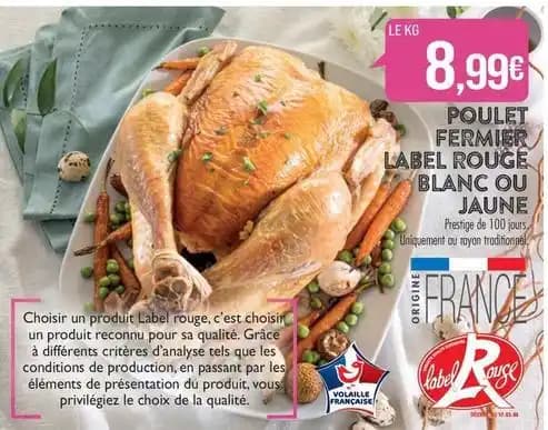 Laber rogue - poulet fermier blanc ou jaune