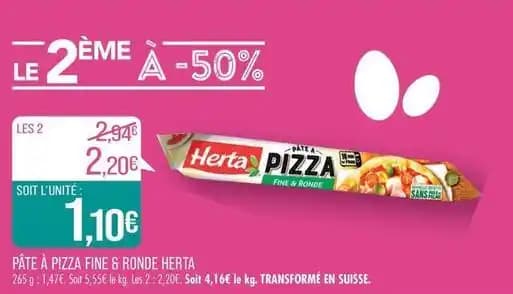 Herta - pâte à pizza fine & ronde