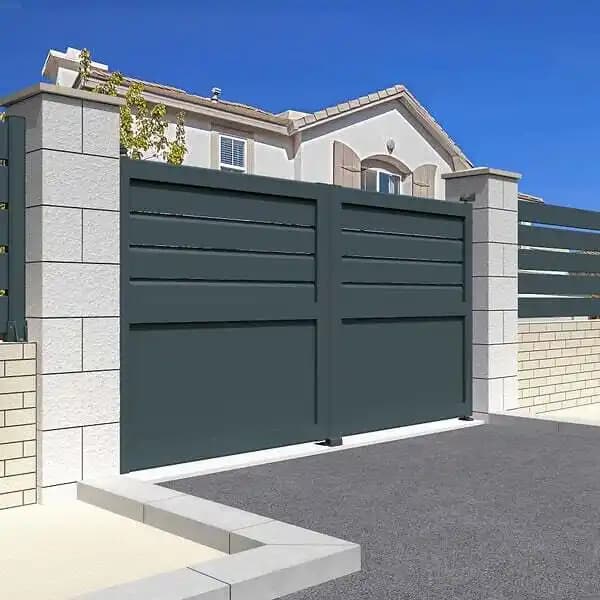 Portail battant mixte (Gris Anthracite - L 3000 x H 1625 mm)