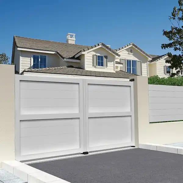 Portail battant plein (Blanc - L 4000 x H 1957 mm)